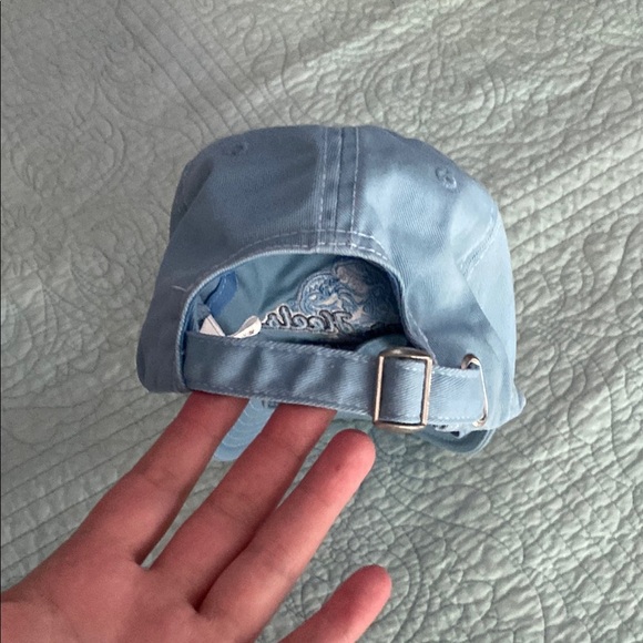 Light Blue Embroidered Cotton Hat - Picture 2 of 4